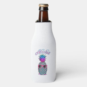 Farbige Ananas Hawaiian Aloha Flaschenkühler