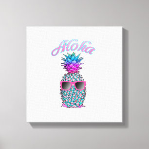 Farbige Ananas Hawaiian Aloha Leinwanddruck
