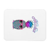 Farbige Ananas Hawaiian Aloha Magnet (Horizontal)