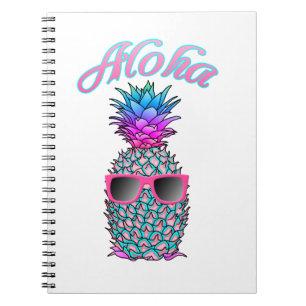 Farbige Ananas Hawaiian Aloha Notizblock