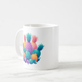 Farbige Ananas Kaffeetasse (Vorderseite Links)
