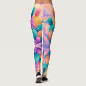 Farbige Ananas Leggings (Rückseite)