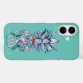 Farbige Ananas Minze Grün Case-Mate iPhone Hülle (Rückseite (Horizontal))