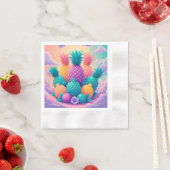 Farbige Ananas Serviette (Beispiel)