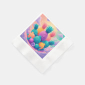 Farbige Ananas Serviette (Ecke)