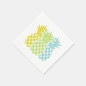 Farbige Ananas Serviette (Ecke)
