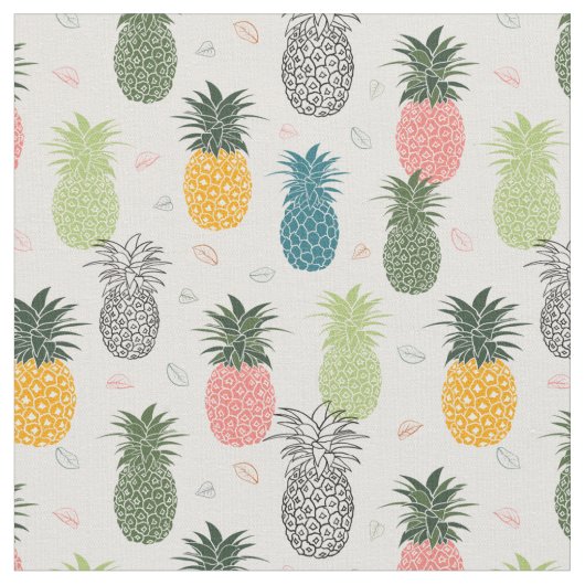 Farbige Ananas Stoff (Nahaufnahme)