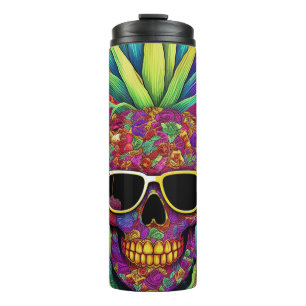 Farbige Ananas Thermosbecher