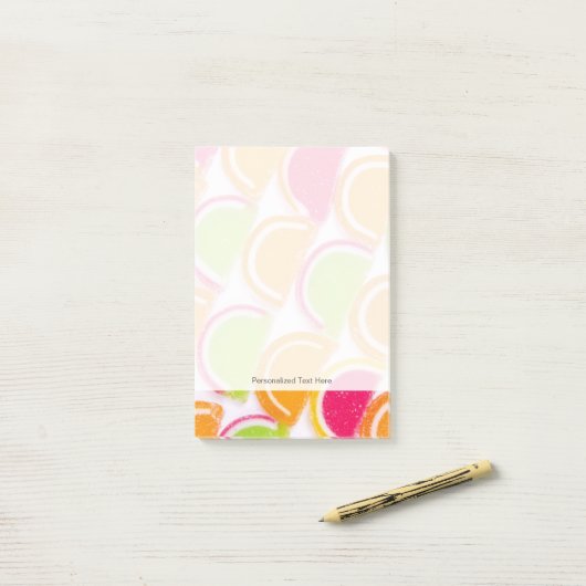 Farbige andere Gelee Post-it Klebezettel (Auf Schreibtisch)