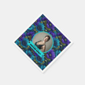 Farbige Anemonen Vierzigster Geburtstagsgeschenk F Serviette (Ecke)