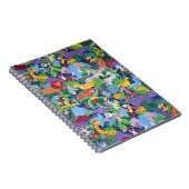 Farbige animierte Safari-Tiere Notizblock (Rechte Seite)