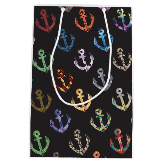 Farbige Anker Mittlere Geschenktüte (Rückseite)