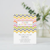 Farbige Ankündigung zur Zickzack Bewegung (Stehend Vorderseite)