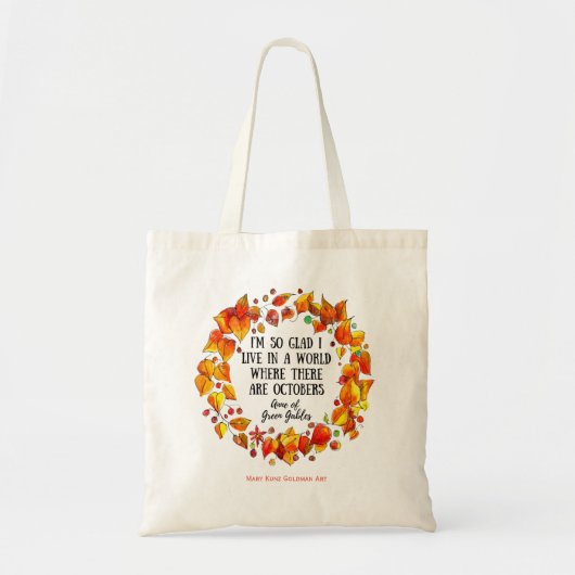 Farbige Anne grüne Gables Kernpunkt Herbst Tragetasche (Vorne)