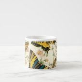 Farbige Ansammlung von Schmetterlingen und Raupen Espressotasse (Vorderseite)