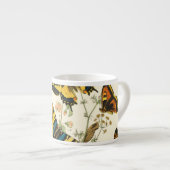 Farbige Ansammlung von Schmetterlingen und Raupen Espressotasse (Vorderseite Rechts)