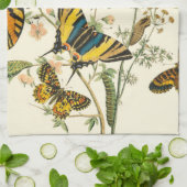Farbige Ansammlung von Schmetterlingen und Raupen Handtuch (Gefaltet)