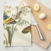 Farbige Ansammlung von Schmetterlingen und Raupen Handtuch (Viertel Falte)