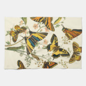 Farbige Ansammlung von Schmetterlingen und Raupen Handtuch (Horizontal)