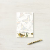 Farbige Ansammlung von Schmetterlingen und Raupen Post-it Klebezettel (Auf Schreibtisch)