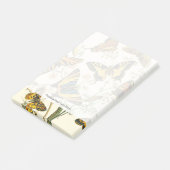 Farbige Ansammlung von Schmetterlingen und Raupen Post-it Klebezettel (angewinkelt)