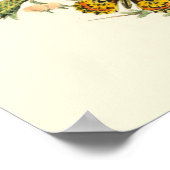 Farbige Ansammlung von Schmetterlingen und Raupen Poster (Ecke)