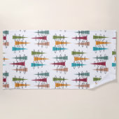 Farbige Antenne Strandtuch (Vorderseite)