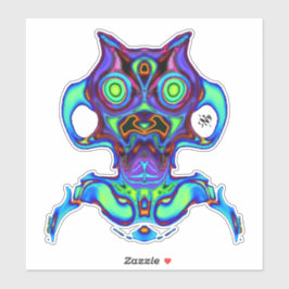 Farbige antike Raumdol v1 Aufkleber