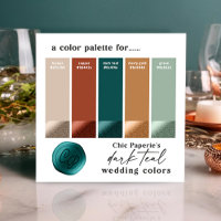 Farbige Aquamarine Farbpalette mit Kupfer-Fett