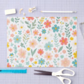 Farbige Aquarell-Blumen  Seidenpapier (Handwerk)