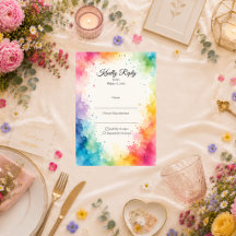 Farbige Aquarell-Hochzeit
