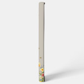 Farbige Aquarell-Wildblume mit Schmetterling Samsung Galaxy Hülle (Linke Seite)