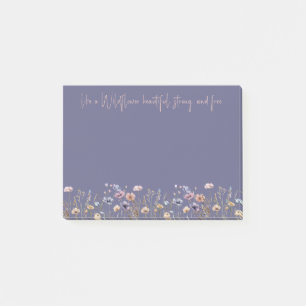 Farbige Aquarell-Wildblume Post-it Klebezettel