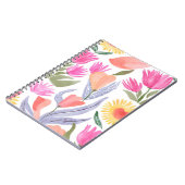 Farbige Aquarell-Wildblumen | Handgemalt Notizblock (Linke Seite)