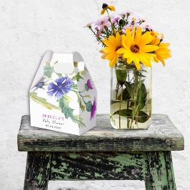 Farbige Aquarell-Wildblumen Kinderdusche Geschenkschachtel