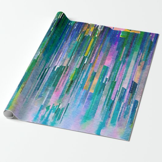 Farbige Aquarellbilder Geschenkpapier (Ungerollt)