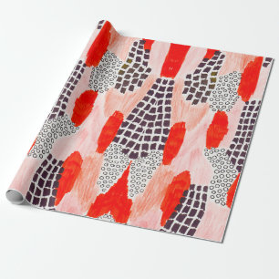 Farbige Aquarellbilder Geschenkpapier