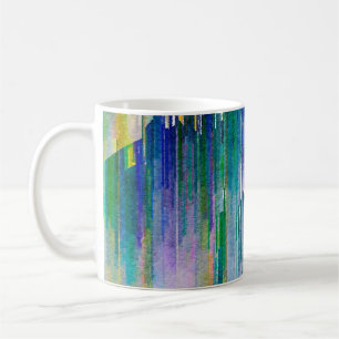 Farbige Aquarellbilder Kaffeetasse