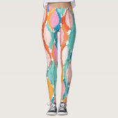 Farbige Aquarellbilder Leggings (Vorderseite)