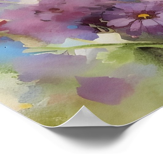 Farbige Aquarellbilder Poster (Ecke)