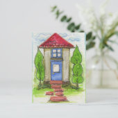 Farbige Aquarellbilder Postkarte (Stehend Vorderseite)