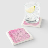 Farbige Aquarellbilder Steinuntersetzer (Seitenansicht)