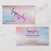 Farbige Aquarellbilder und Textgestaltung Visitenkarte (Vorne/Hinten)