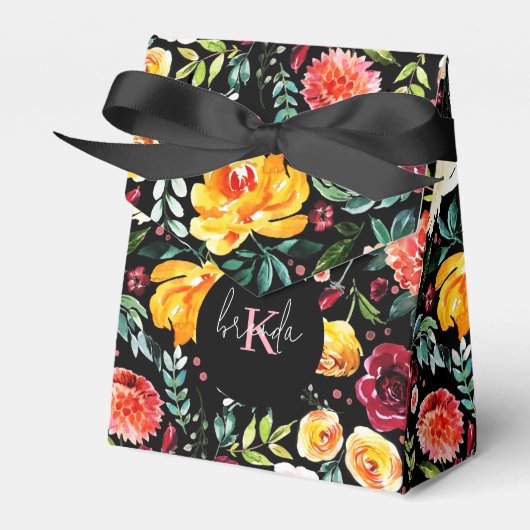 Farbige Aquarelle Blume Geschenkschachtel (Vorderseite)