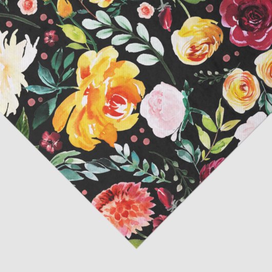 Farbige Aquarelle Blume Seidenpapier (Detail)