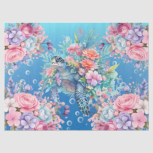 Farbige Aquarellenschildkröte Seidenpapier