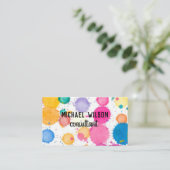 farbige Aquarellfarbe, abstrakte Gestaltung Visitenkarte (Stehend Vorderseite)