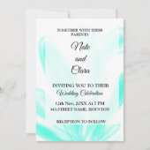 Farbige Aquarellfarbe abstrakter Name Einladung (Vorderseite)