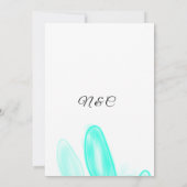 Farbige Aquarellfarbe abstrakter Name Einladung (Rückseite)