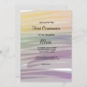 Farbige Aquarellfarbe abstrakter Name Einladung (Vorne/Hinten)